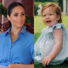 the duke and princess of cambridge are pictured in this composite image with their baby daughter