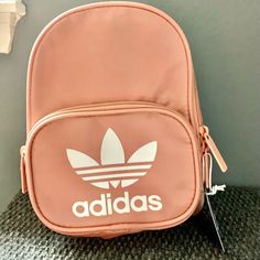 Light Pink Adidas Bag Pink Adidas Backpack For Daily Use, Adidas Pink Backpack, Backpacks Adidas, Sporty Adidas Backpack, Mini Adidas Backpack, Adidas Camo, Adidas Backpack, Black Fanny Pack, Adidas Bags