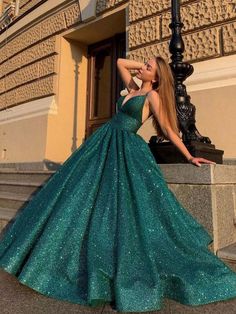 Green v neck sequin long prom dress, green formal dress,PD22463 on Storenvy Prom Dress Green, Green Ball Gown, Glitter Prom Dresses, Green Formal Dresses, Formal Dresses Graduation, Cheap Prom Dresses Long, Sequin Pattern, Hot Green, Green Tulle