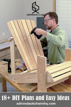 Adirondack chairs are essential for decks and patios worldwide. These Adirondack Chair DIY Plans can help you build an Adirondack chair. #DIYWoodworking #WoodworkingProjects #WoodworkingIdeas #WoodworkingTips #WoodworkingInspiration