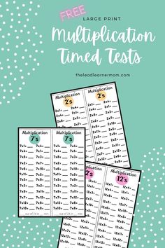 three times tables with the text free printable multiplication time tests on them