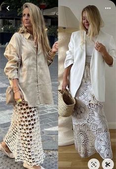 White Lace Skirt Outfit, Lace Pants Outfit, Fashion Collection Inspiration, Stay Young, Casual Chic Outfit, Fashion Mistakes, Look Younger, Summer Fashion Outfits