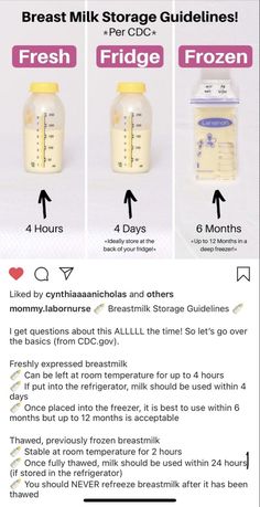 the instructions for breast milk storage guide are shown in this article, which shows how to use