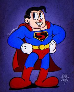 an image of a cartoon character in the style of superman