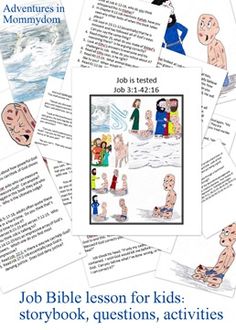 Job Bible lesson plans, praising in pain - Adventures in Mommydom Bible Activity Sheets, Cabin Activities, Book Of The Bible, Children Church, Bible Teaching, Bible Story Crafts