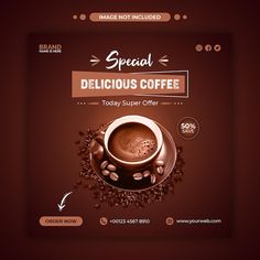 coffee flyer template for special delicious coffee