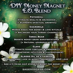 Essential Oil Magic, Witchy Oils, Money Oil Recipe, Witch Oils, Spell Recipes, Spiritual Oils, Candle Work, Money Oil