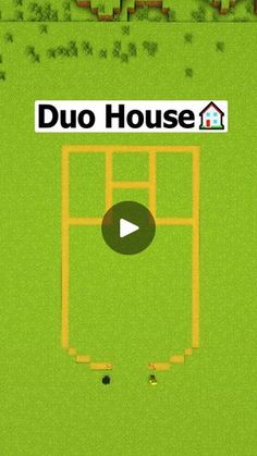 an aerial view of a soccer field with the words duo house on it