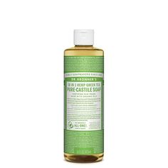 Dr. Bronner's Pure-Castile Soap Liquid (Hemp 18-in-1) Green Tea 473ml Green Tea Soap, Green Tea Oil, Dr Bronners, Pure Castile Soap, Tea Soap, Clean Your House, Liquid Castile Soap, Organic Green Tea, Palm Kernel Oil