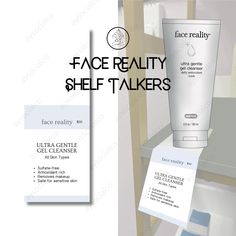 "Shelf talkers for Face Reality's product line for estheticians, medical spas, cosmetologists, dermatologists, and others who are wanting a nice display option for retail shelves. These shelf talkers are going to step up your display by offering short info for your clients to see INSTANT DOWNLOAD - you could download, print and cut out today What do you get? - PDF Download, 7 pages with 5 shelf talkers per page of each retail product in the line **Licensing For Personal Use ONLY Not licensed to Esthetician Social Media, Skincare Studio, Face Reality, Shelf Talkers, Retail Shelves, Retail Shelving, Medical Spa, Artist Gifts, Lash Artist