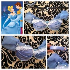 Cinderella inspired bra piece by Electric Laundry on Facebook #electricdaisycarnival #edc #edcoutfit #disney #disneyprincess #cinderella Rave Outfits Diy, Halloween Lingerie, Princess Fancy Dress, Bra Crafts, Mermaid Bra, Rave Babe, Diy Bra, Edc Outfits, Burlesque Costumes