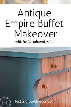 an antique empire buffet makeover with ruston mineral paint