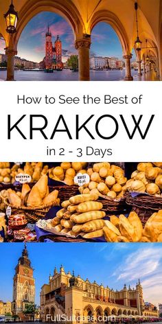 the cover of how to see the best of krakow in 2 - 3 days