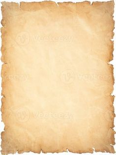 an old paper sheet with some writing on it, isolated against a white background stock photo