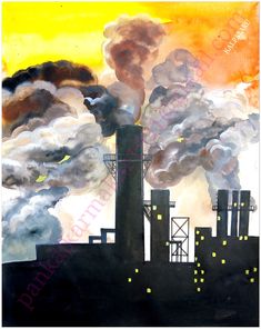 Air Pollution Drawing Competition, Air Pollution Painting, Poster On Air Pollution, Air Pollution Poster Project, Jeanette Barnes, Water Pollution Art, Air Pollution Art, Air Pollution Drawing, Water Pollution Drawing