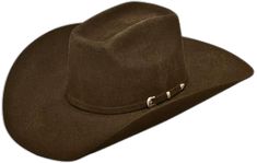 Classic Brown Hat Bands For Winter, Classic Brown Winter Hat Bands, Classic Brown Felt Hat For Rodeo, Fitted Brown Country Hat Bands, Fitted Brown Country Style Hat Bands, Fitted Brown Western Hat Bands, Fitted Western Brown Hat Bands, Fitted Brown Western Hat, Brown Felt Hat With Short Brim For Rodeo