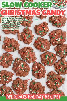 an advertisement for christmas cookies with chocolate and sprinkles on the front cover