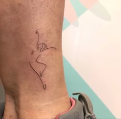 Ballet Tattoo Minimalist, Dancing Tattoos, Dance Tattoos, Ballet Tattoo, Ballet Tattoos, Ballerina Tattoo, Dancer Tattoo, Enough Tattoo, Dance Tattoo