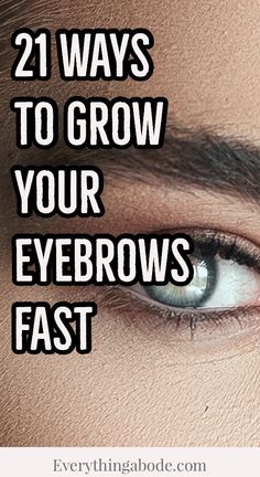 Grow Your Eyebrows, Grow Eyebrows Faster, Eyebrow Hair Growth, Thicker Eyebrows Naturally, Long Eyebrows, Grow Eyebrows Thicker, Thicker Eyebrows, Eyebrows At Home, How To Grow Eyebrows