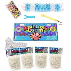 Brand New Unopened Original Rainbow Loom Value Pack With 4 Packages Of Rainbow Colored Rubber Bands Complete Set Crafting Kit Includes Loom, Metal Hook, Mini Rainbow Loom, 3000 Multi-Color Rubber Bands Refill, 120 Large Clips For Bracelets & Keychains Daughters Were Given Several Of Same Gift. Everything You Need To Make Super Fun Bracelets And More : This Rainbow Loom Kit With Loom And Hook Has All You Need To Create Wonderful Items Like Bracelets, Necklaces, Charms, Keychains And More. Easter Party Games, Rainbow Loom Rubber Bands, Rainbow Loom Bands, Marshmallow Peeps, Loom Band, Rubber Band Bracelet, Fun Bracelet, Loom Bands, Rainbow Loom