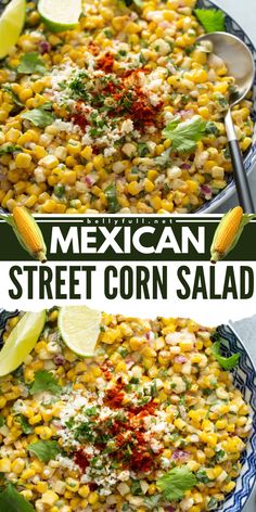 Spice up your 4th of July food with this Mexican Street Corn Salad recipe! This summer salad recipe, also known as Esquites, features corn kernels in a creamy, sweet, tangy, and smoky dressing, topped with cotija cheese. Easy to prepare and bursting with flavor! Street Corn Salad Recipe, Mexican Street Corn Salad Recipe, Crockpot Side Dishes, Street Corn Recipe, Street Corn Salad, Mexican Corn Salad, Corn Salad Recipe, Mexican Street Corn Salad, 4th Of July Food