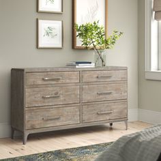 a bedroom scene with focus on the dresser