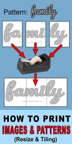 the instructions for how to print images and patterns