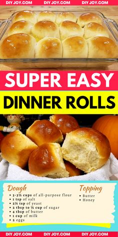 the recipe for super easy dinner rolls