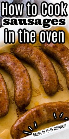 how to cook sausages in the oven