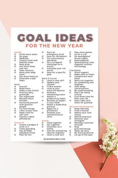 New Year List Goal, New Year To Do List Good Ideas, 2024 To Do List Ideas, Plan Goals Ideas, To Do List New Year, 3 Goals In Life, Planning For New Year, For New Year, Goals For New Year Ideas