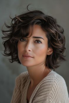 Naturally Wavy Short Hair, Wavy Hair Short, Shaggy Bobs, Short Textured Hair, Short Wavy Haircuts, Flamboyant Gamine, Bob Haircut Curly, Shaggy Short Hair, Crop Hair