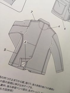 an instruction manual showing how to sew a jacket