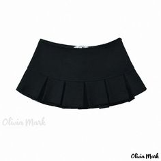 Olivia Mark - Sensuous Low-Waist Pleated Skirt for Preventing Exposure, Ideal for Casual and Sports, Mini Skirt Super Short Skirt, Super Short Skirts, Body Skirt, Fitness Wear, Half Skirt, Elegant Skirt, Active Wear Outfits, Short Skirt, Cover Up Dress