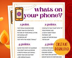 what's on your phone? - printable poster for kids, teens and adults