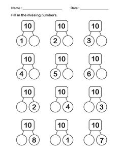 the missing numbers worksheet for kids to learn how to write and sub it