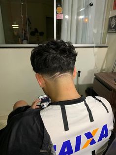 Taper Fade Design In The Back, Design For Haircut, Temper Fade, Best Taper Fades, Motif Taper, Taper Fade Haircut Design, Taper Fade With Design, Taper Design Ideas