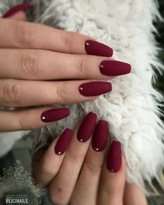 Maroon Nail, Matte Nails Design, Bridal Nails, Prom Nails, Xmas Nails