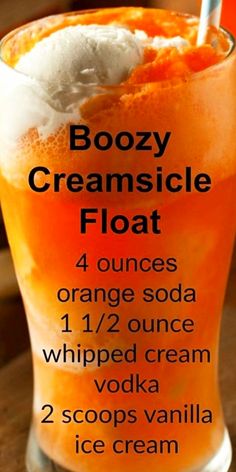 the boozy creamsice float is an orange soda