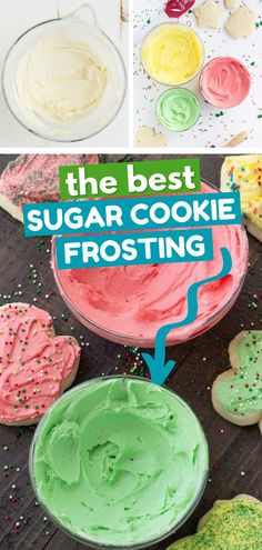 The Best Sugar Cookie Frosting Sugar Cooking Frosting, Sugar Cookie Frosting Recipe Hardens, Best Cookie Frosting Recipe, Sugar Cookie Cutout Frosting Recipe, Cream Cheese Icing For Cookies That Hardens, Butter Frosting For Cookies, Whipped Sugar Cookie Frosting, Soft Icing For Sugar Cookies, Fluffy Cookie Frosting