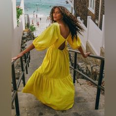 Nwt Xs Billabong Dream Chaser Dress Similar To: Free People Zara Boho Dress Lulus Urban Outfitters Billabong Maxi Dress, Billabong Dress, Womens Wrap Dress, Yellow Maxi Dress, Yellow Maxi, Dream Chaser, Embroidered Maxi Dress, Flowy Maxi Dress, Maxi Robes