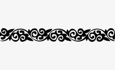 a black and white border with swirly designs on it's sides, in the middle