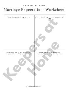 Marriage Worksheets, Counseling Printables, Marriage Counseling Worksheets, Marriage Journal, Marriage Expectations, Pre Marriage Counseling