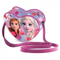 the frozen princess heart shaped purse is pink