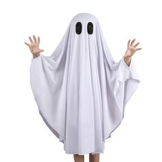 PRICES MAY VARY. 👻cute and friendly lost soul costume includes smile ghost robe (1 cape)kid unisex ghost halloween costume.superior quality,soft polyester,which is durable and reliable, soft fabric can directly contact the skin without any discomfort, lightweight but delicate texture, even if wear for a long time will not feel sultry. 👻super value pack for role play. perfect for halloween dress up parties, festivals, theme party costumes, best halloween costume, white ghost themed costumes, sp Toddler Ghost Costume, Ghost Costume Kids, Halloween Kostüm Baby, Up Halloween Costumes, Ghost Halloween Costume, Cosplay Boy, Ghost Costume, White Ghost, Fancy Dress Up