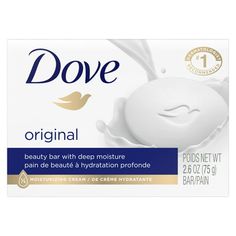 Dove Original Beauty Bar and gentle skin cleanser combines a gentle cleansing formula with our signature 1/4 moisturizing cream to hydrate and nourish skin, instead of leaving skin feeling dry and tight like an ordinary bar soap might. Dove mild cleansers help skin retain its natural moisture, which helps replenish skin-natural nutrients that can be lost during the cleansing process. Include this Beauty Bar in your bath and skin care routine as a facial cleanser or as a gentle skin cleanser for Best Bar Soap, Dove Bar Soap, Dove Bar, Dove Beauty Bar, Bar Original, Pamper Skin, Dove Soap, Dove Beauty, Gentle Skin Cleanser