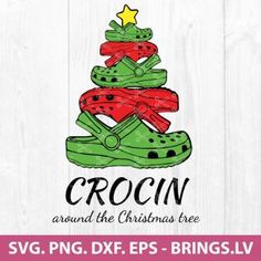 crocn around the christmas tree svg dxf eps png example