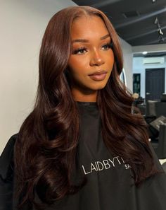 Cinnamon Hair, Hair Color Chocolate, Honey Brown Hair, Brown Hair Dye, Dyed Hair Inspiration, Hair Laid, Baddie Hairstyles, Hair Inspo Color, Dark Brown Hair