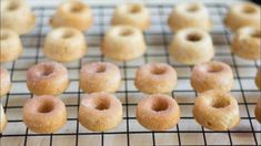 doughnuts are cooling on a wire rack