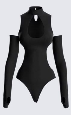 Reviling Cloths, Anime Body Suit Design, Anime Bodysuit Female, Bbg Poses, Bodysuit Drawing, Techwear Bodysuit, Black Long Sleeve Bodysuit For Cosplay, Fitted Black Futuristic Bodysuit, Friends Talking