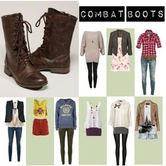 "Combat Boots" by lg33 on Polyvore Leggings And Hiking Boots, Outfits To Wear With Combat Boots, Outfits To Wear, Dressed Down, Clothes And Accessories, Look Book, My Way, Hiking Boots, Combat Boots